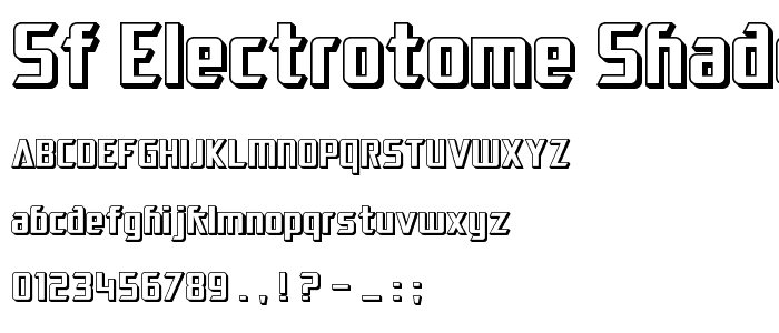 SF Electrotome Shaded font